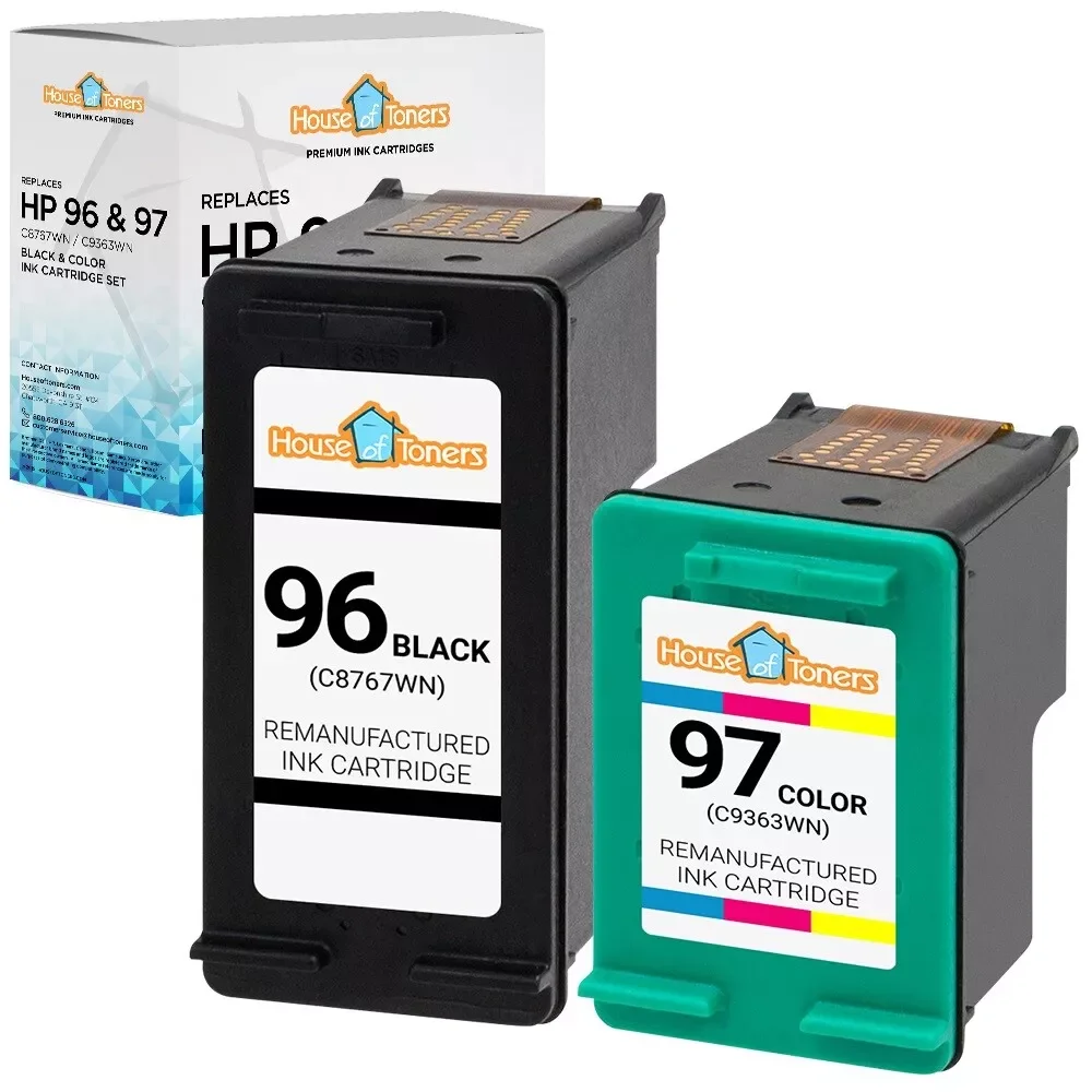 2PK For HP 96 97 1-Black & 1-Color Ink Cartridges 6840dt 6840xi 6940dt 6980 6940