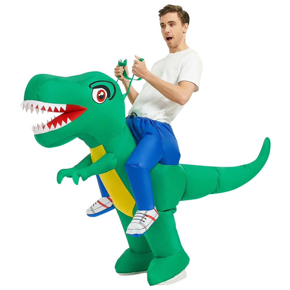 Volwassen Kinderen Dinosaurus Infalatable Kostuum Grappige Grote Ogen Dinosaurus Kleding Voor Halloween Purim Carnaval Fancy Pakken