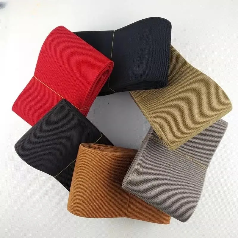 Thickened elastic plus wide dress skirt belt Car trim pop color twill high elastic band 10CM wide