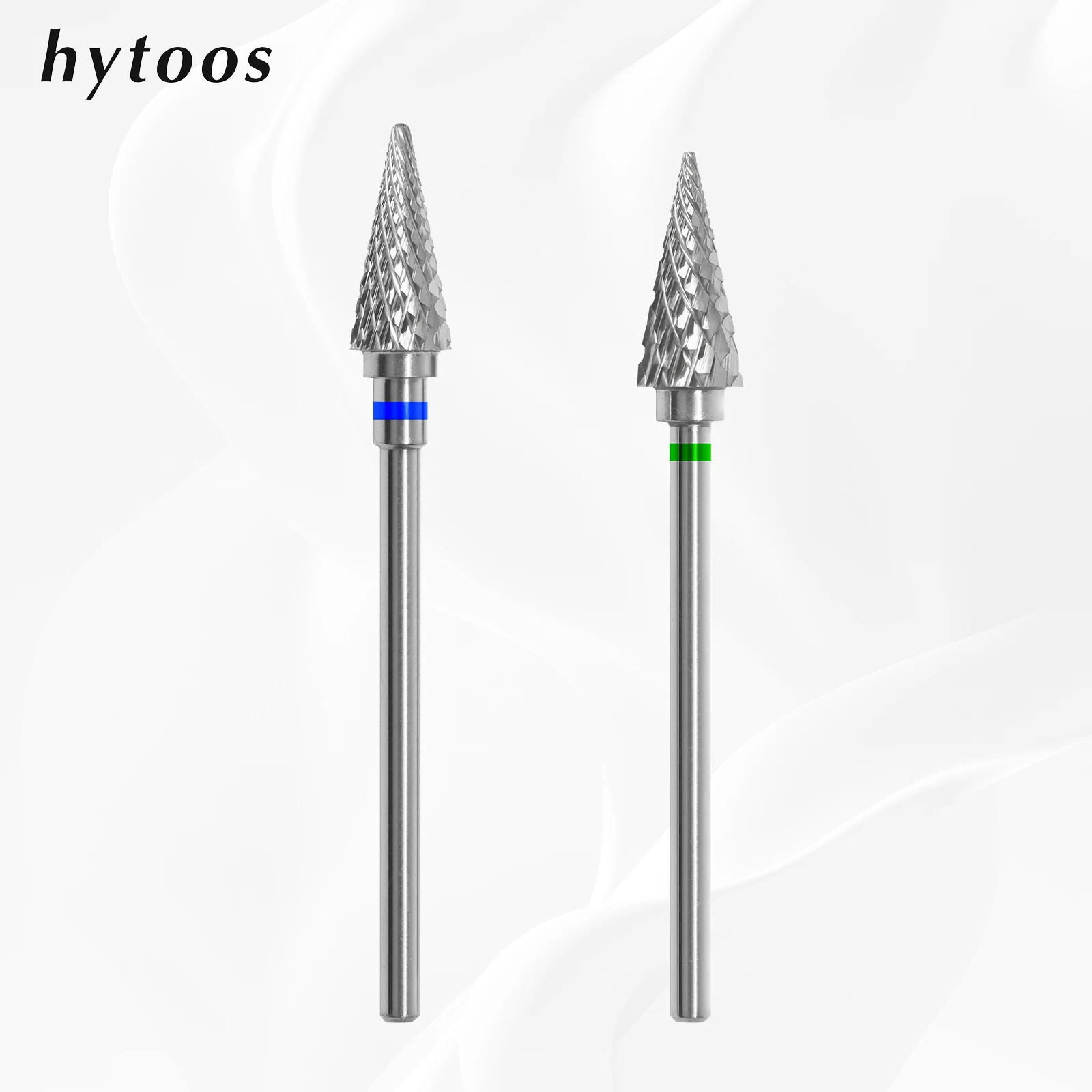 HYToos หัวเจียรเล็บ13mm โคนคาร์ไบด์3/32 "TAPER คาร์ไบด์เล็บทำเล็บเจลนุ่มกำจัดขอบเล็บเครื่องมือทำความสะอาดหนังกำพร้า