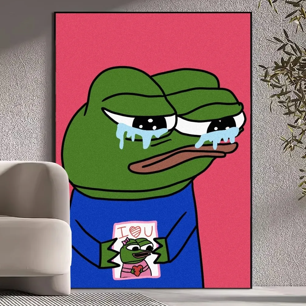 Sad Frog Pepe Poster Prints Wall Pictures Living Room Home Decoration