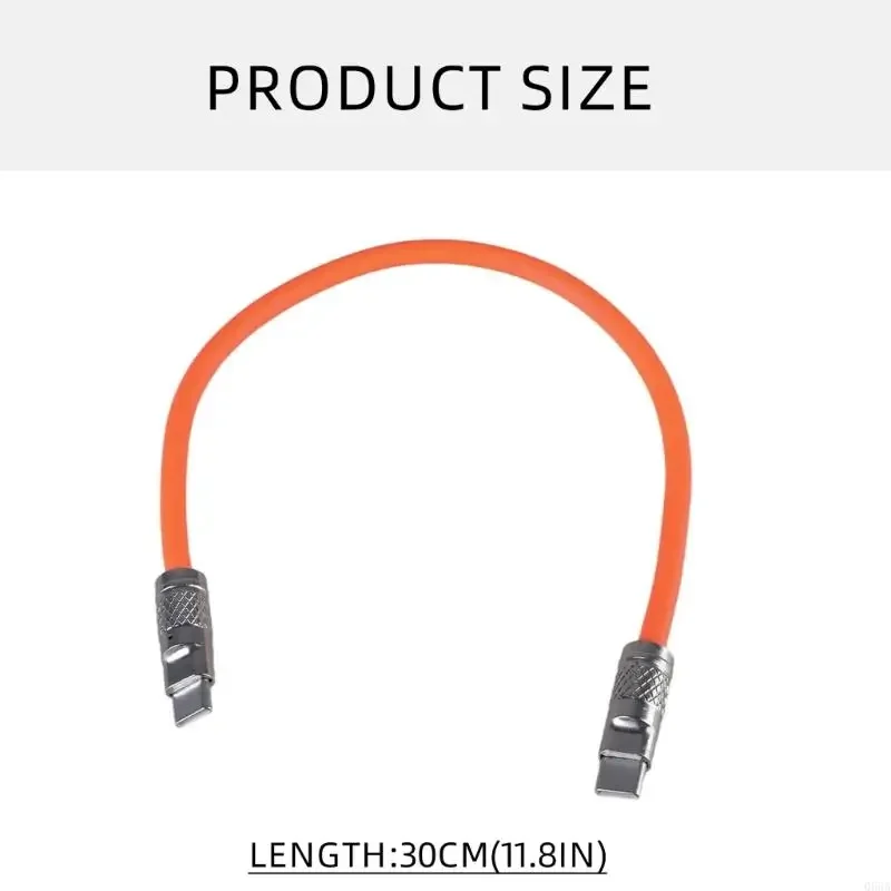 Type C to Type C Extension Cable Power Wire 30cm Long for Smartphones Tablets Laptop Fast Charging 480Mbps Data Transfer