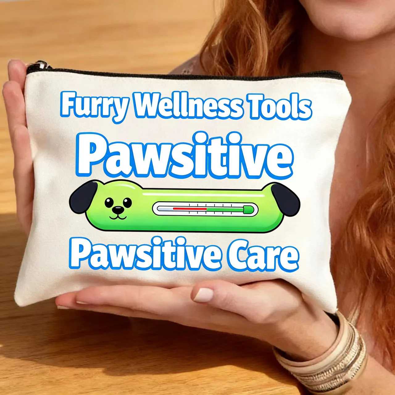 1Pc Pet Doctor Theme Storage Bag, Large capacity canvas storage bag for pet supplies, Multi-functional clutch