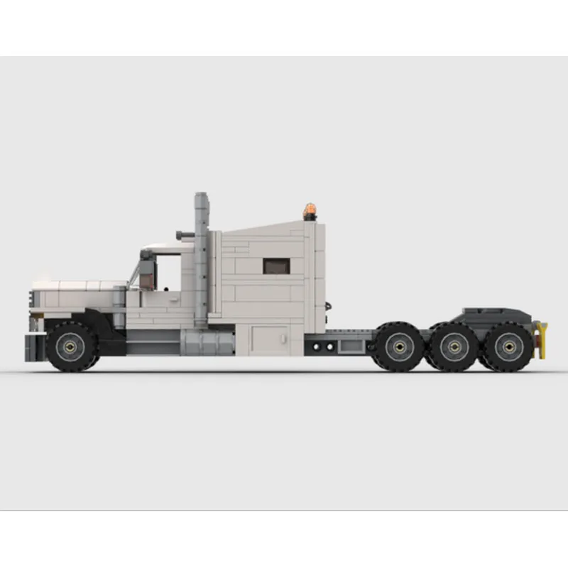 

MOC-211437 New Classic Three-Axle Semi-Trailer Truck Building Block Model 445 Parts Boys Children's Birthday Christmas Toy Gift