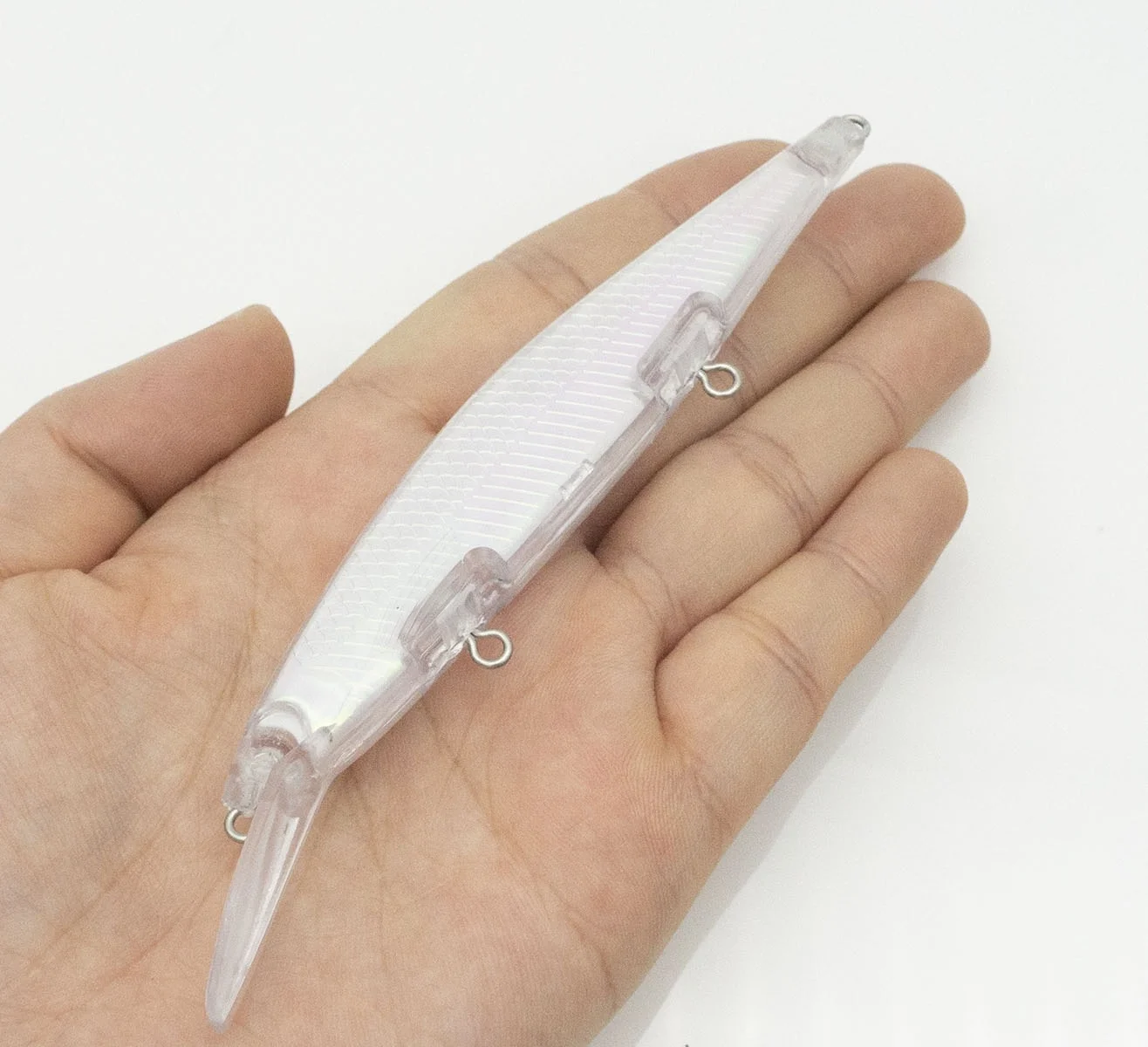 10pcs Unpainted Fishing Lure Blank Crankbait Lure Minnow Artificial Bait Body 5 Inch 2/5 OZ 8286#