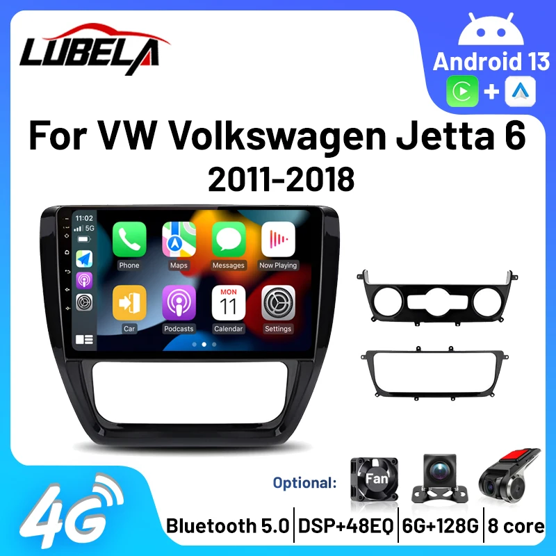 

2Din Android Auto Carplay Wireless DSP Subwoofer Car Stereo 8Core wifi 4G for Volkswagen VW Sagitar Jetta 6 Bora 2011 - 2018