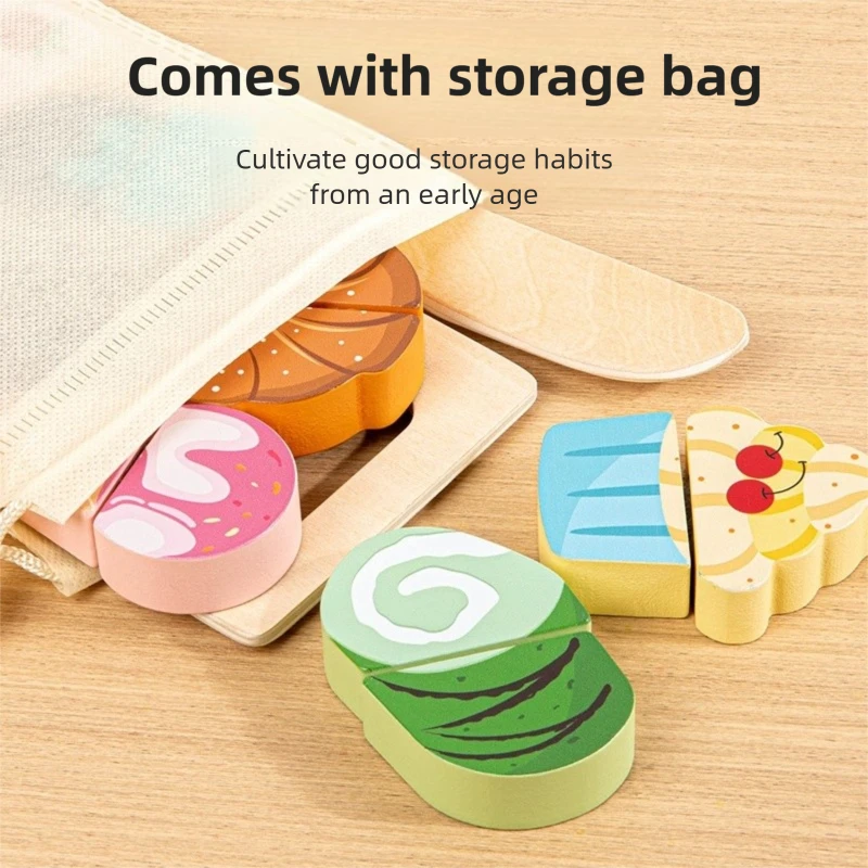 Giocattoli da cucina in legno Simulazione Finta Taglio Frutta Verdura Gelato Giocattolo alimentare Giocattoli educativi Montessori per bambini