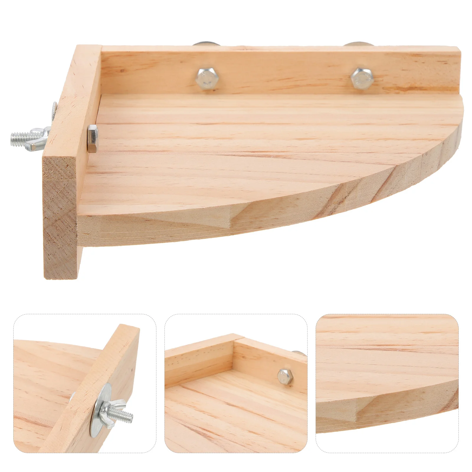 

Parrots Standing Wood Perch Bird Roost Platform Natural Shrink Resistant Ideal for Cockatiels Parakeets Canaries Large