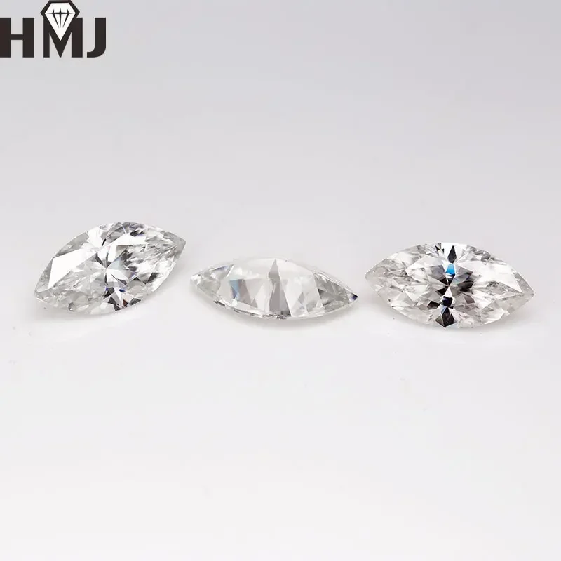 (Full Size Marquise Cut ) This Link Only for Wholesale Real Super White D Color Moissanite Stone 2 5 10  20  30 50 Pcs Per Lot