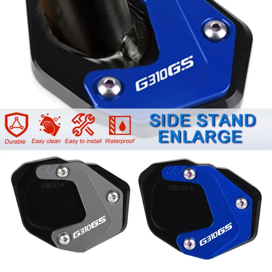 

Motorcycle For BMW G310GS G 310GS G 310 GS 2018 2019 2020 2021 Accessories Kickstand Side Stand Extension Enlarger Plate Pad