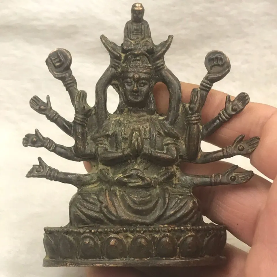 vintage Thousand-hand guanyin buddha Statue Sculpture Figurines Home Garden Decoration Statues For House