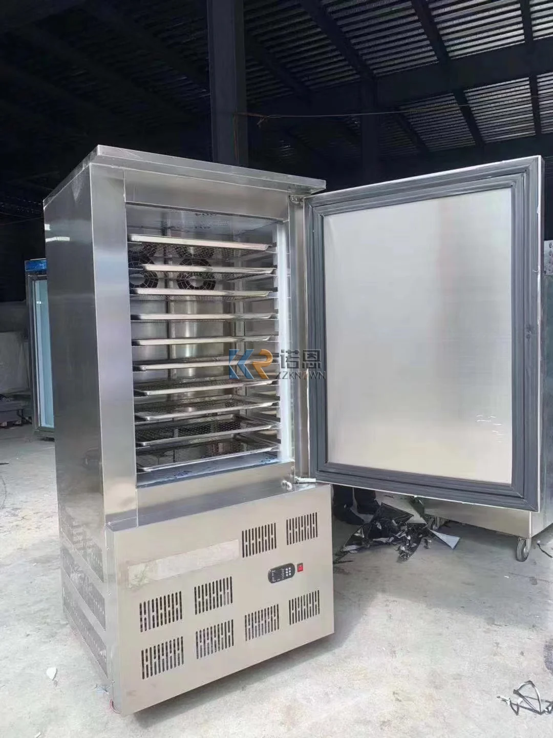 Congelador vertical de puerta simple/doble, congelador horizontal por lotes de supermercado para bola de masa, congelador profundo de mariscos y carne