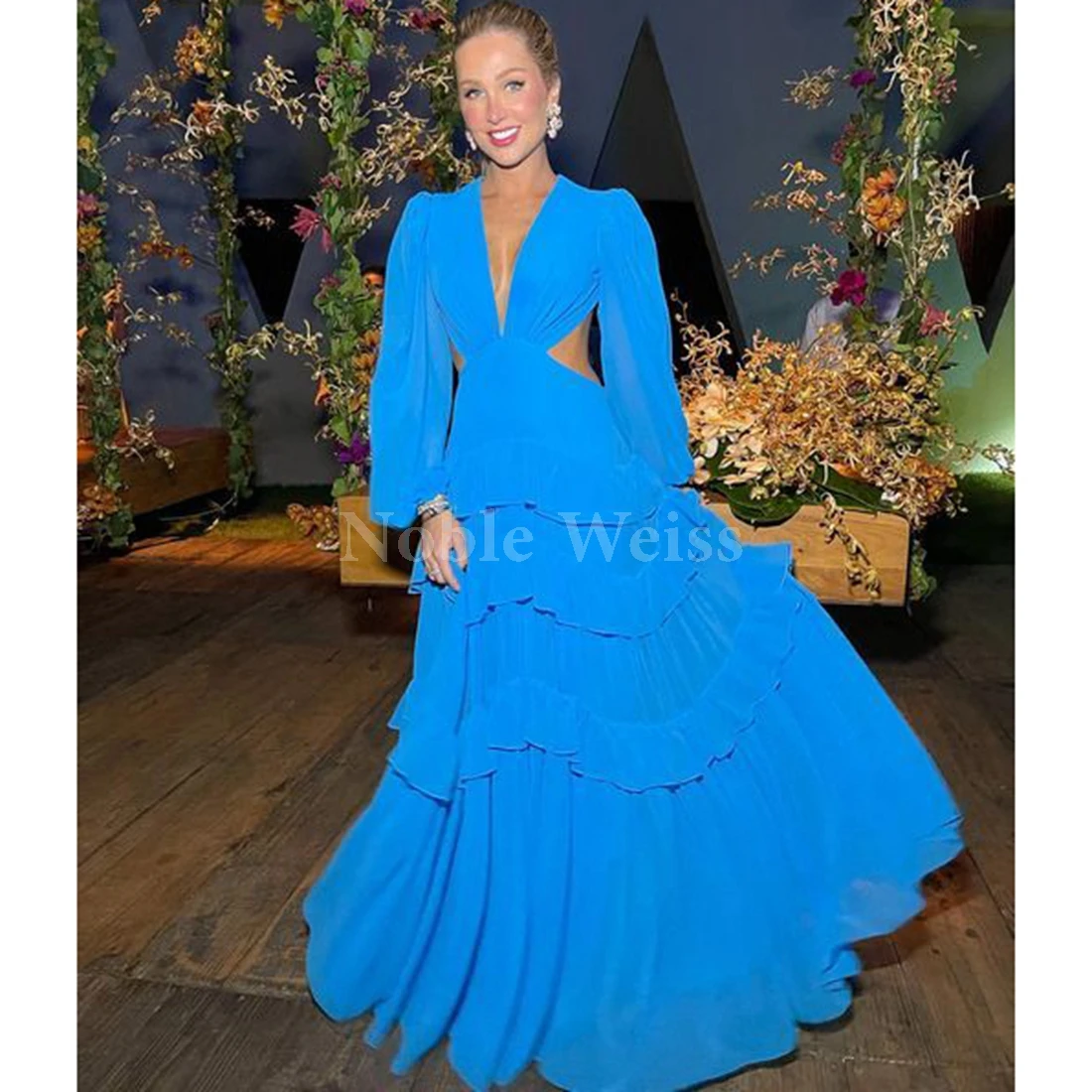 스윗하트 v 넥 쉬폰 이브닝 드레스 a 라인 댄스 파티 파티 드레스 우아한 여성 볼 가운 맞춤형