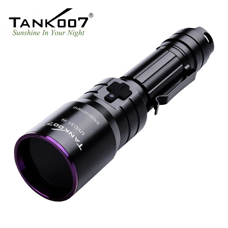 Tank007 UVC31 High Power 5W 365nm Black Light Ndt UV Flashlight USB Rechargeable UV Torch Light Led Uv Blacklight