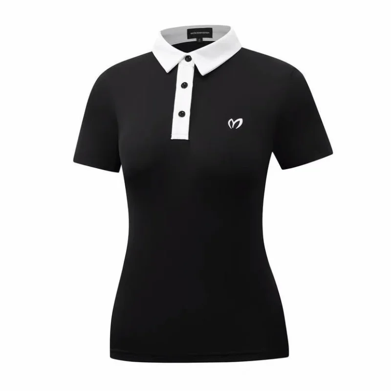 2026 New Women's Golf Tennis Clothing Short Sleeve T-Shirt Sports Lapel Shirt Slim Fit Quick-drying Versatile Lightweight