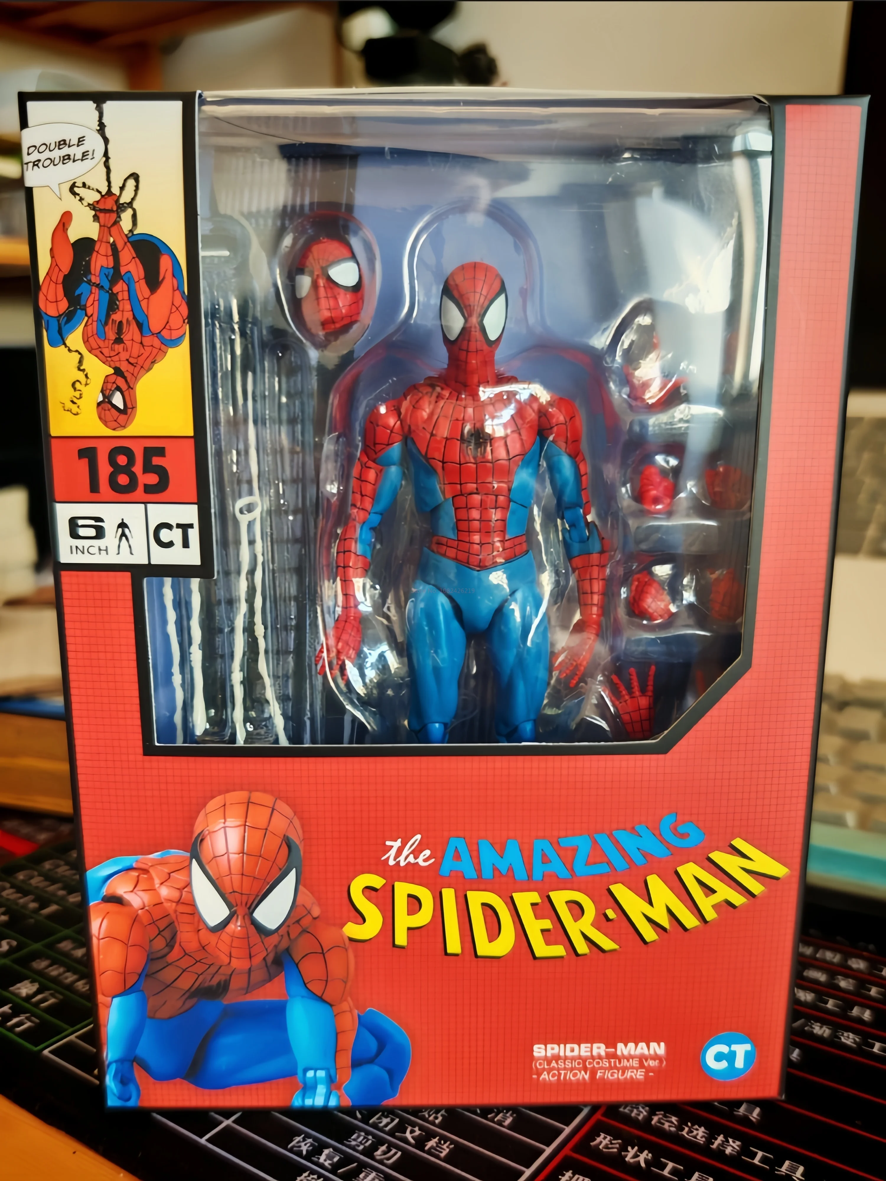 Ct Toy Spiderman Mafex 180. Figurka Ben Reilly Comic Ver Figurka akcji Ultimate Spider-Man po drugiej stronie pająka Zabawka kolekcjonerska