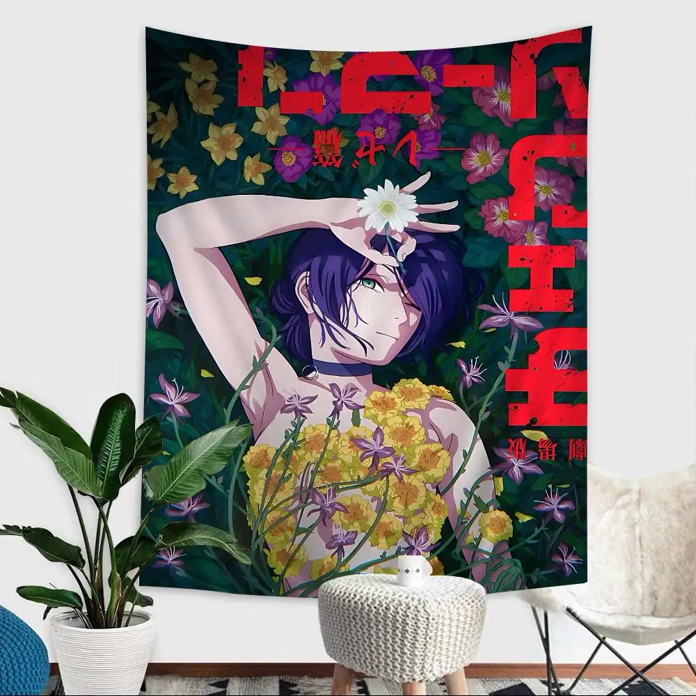 Chainsaw Man The Movie Reze Arc Hippie Wall Hanging Tapestries Bohemian Wall Tapestries Mandala INS Home Decor