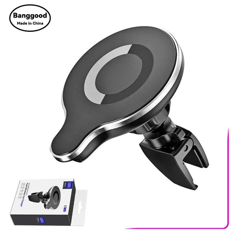 

GW05 Car Charger, Magnetic Wireless Charging, Car Out of Trend Clip Bracket 15W Wireless Fast Charging Single Hand Pick Place