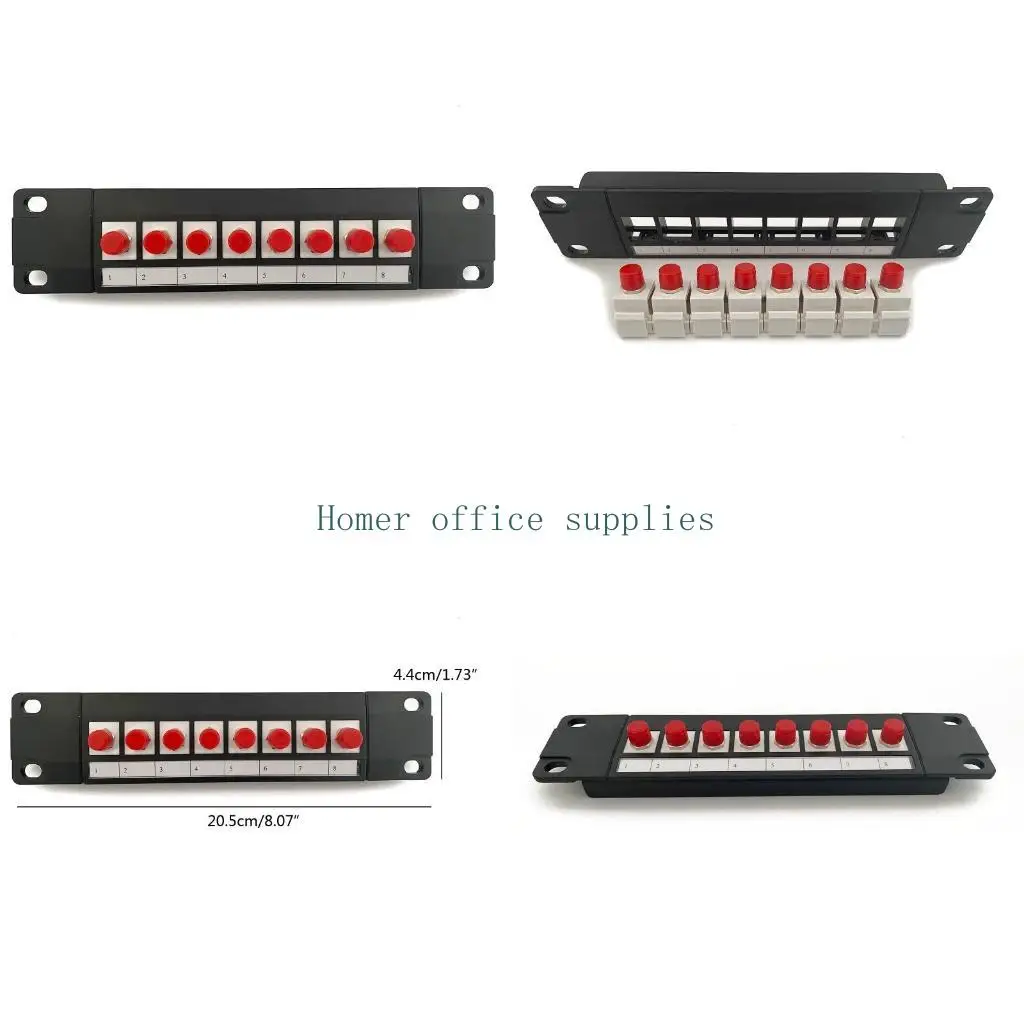 

K43B 8 Port Straight-Through for FC Optical Fiber Patch Panel RJ45 Cable Adapter Ethernet Distribution Frame UTP