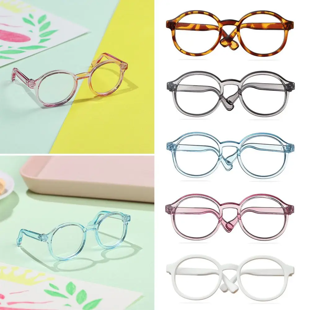 DIY Korea Zmiana ubrań Dekoracja lalek Zabawki Okrągłe okulary Akcesoria Lalki Szkło