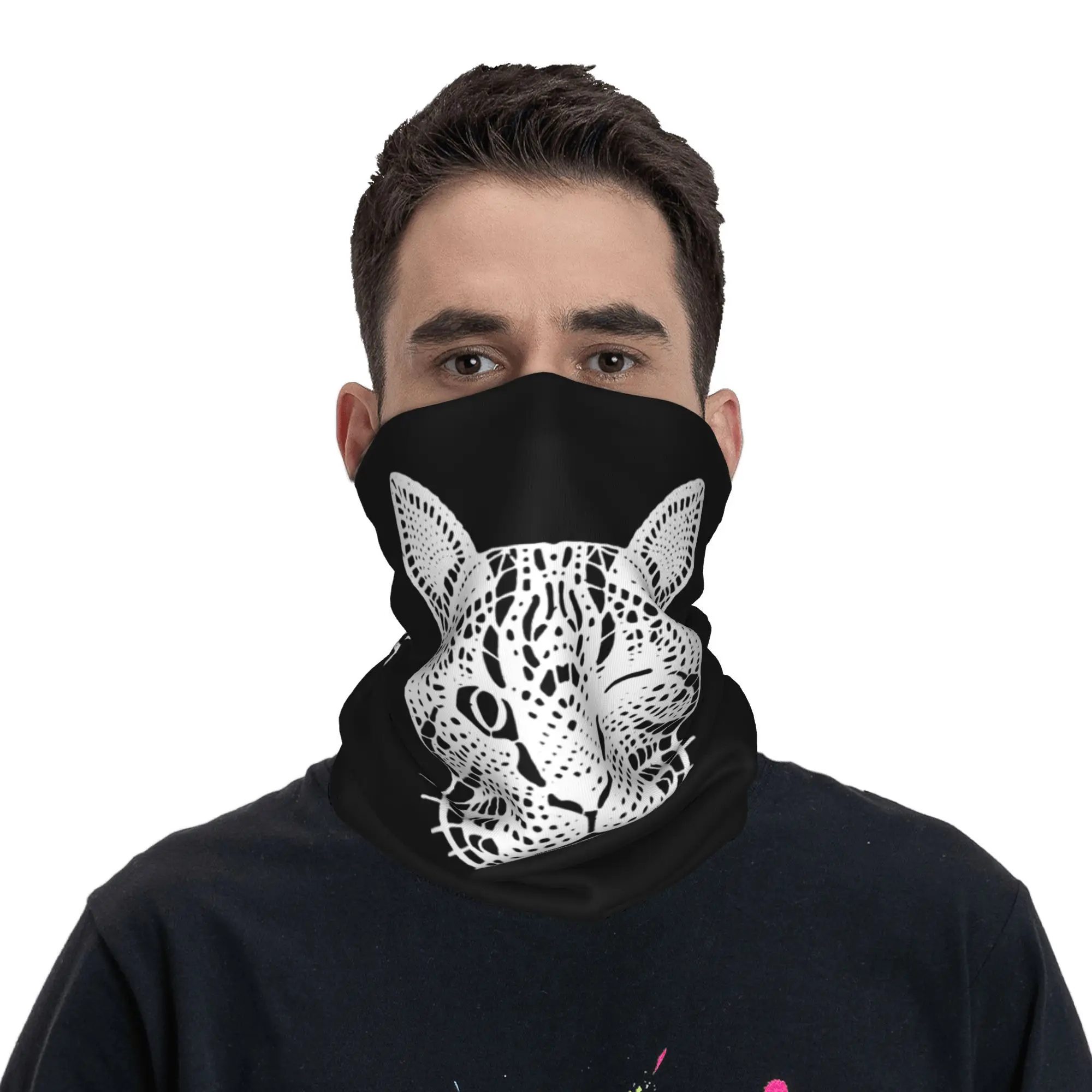 

Baby Lasagna Cat Bandana Neck Gaiter Printed Face Scarf Multifunction Headband Riding Unisex Adult Winter