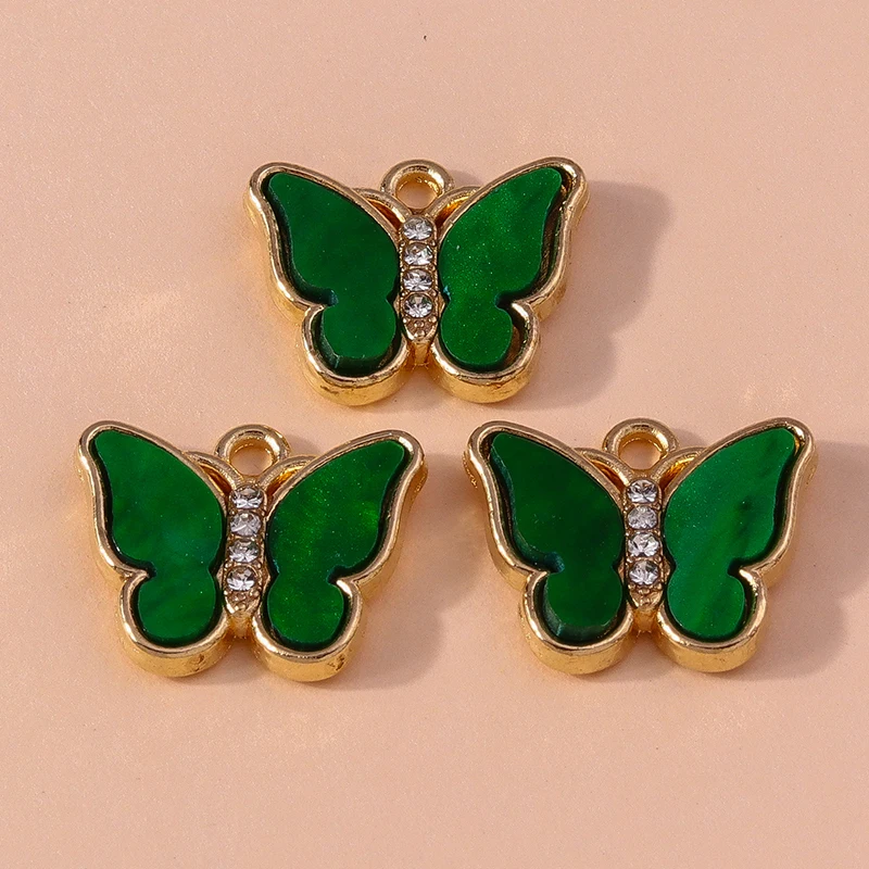 Duarte 20 Teile/los Nette Bunte Emaille Tier Schmetterling Charms Anhänger für Schmuck Machen Ohrringe Halsketten DIY Handwerk Liefert – Detail 6