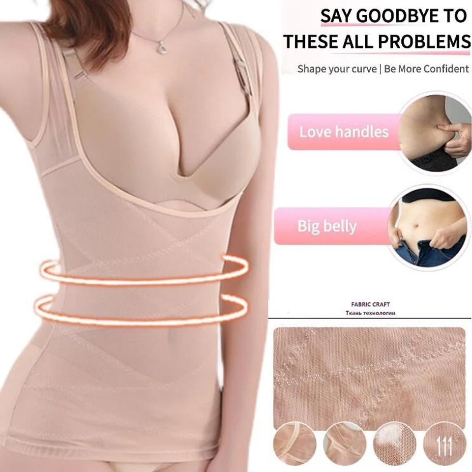 Sexy Slimming Shapewear Tops Postpartum Recover Bodysuit Body Control Corset Lingerie Plus Size Waist Trainer Shaper Underwear