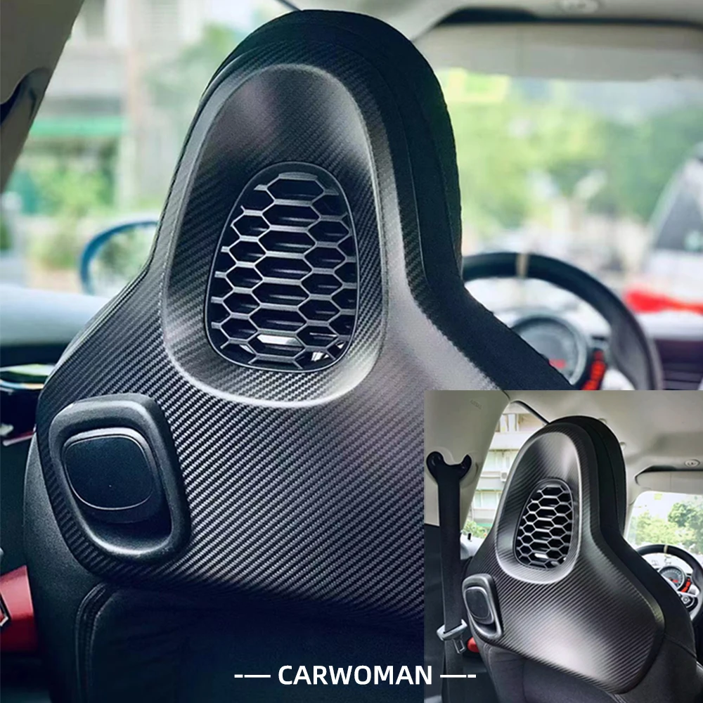 High Quality Real Genuine Carbon Fiber Material GP JCW Seat Back Cover 3K Twill Forged Style For Mini Cooper F56 F54 F60 F57