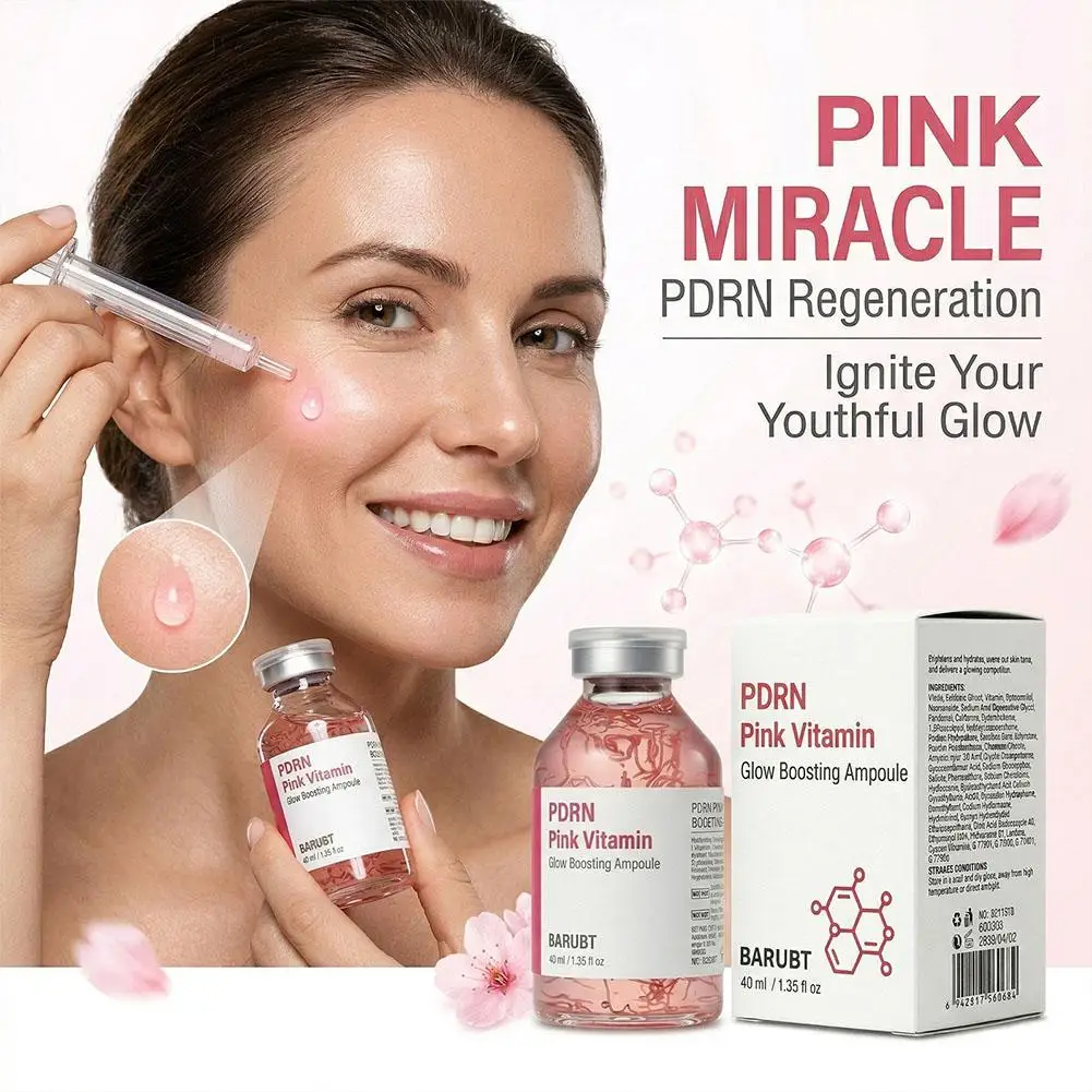Collagen Silk Peptide Peptide Pink PDRN Glow Intensive Ampoule Intensely Hydrating, Lifting And Firming Increase Skin Elasticity
