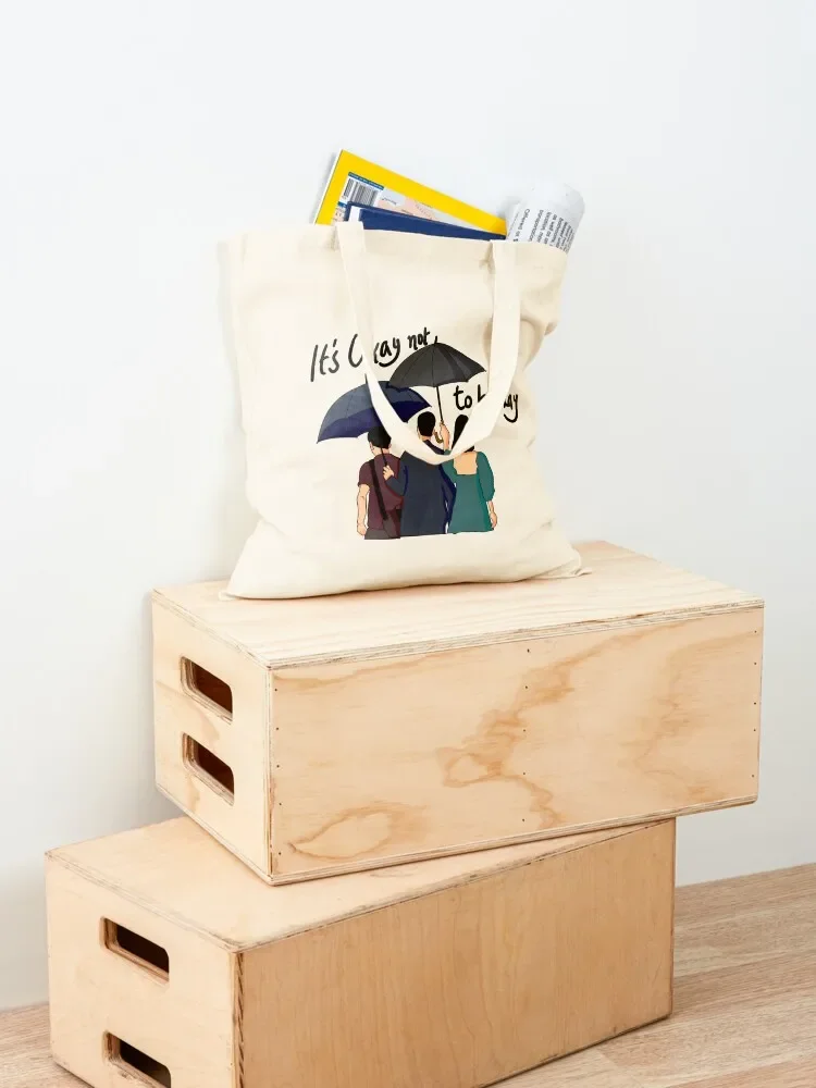 It's okay not to be okay - by Mawvvii Tote Bag shopper bag women reusable shopping bags tote bags aesthetic Cloth bag