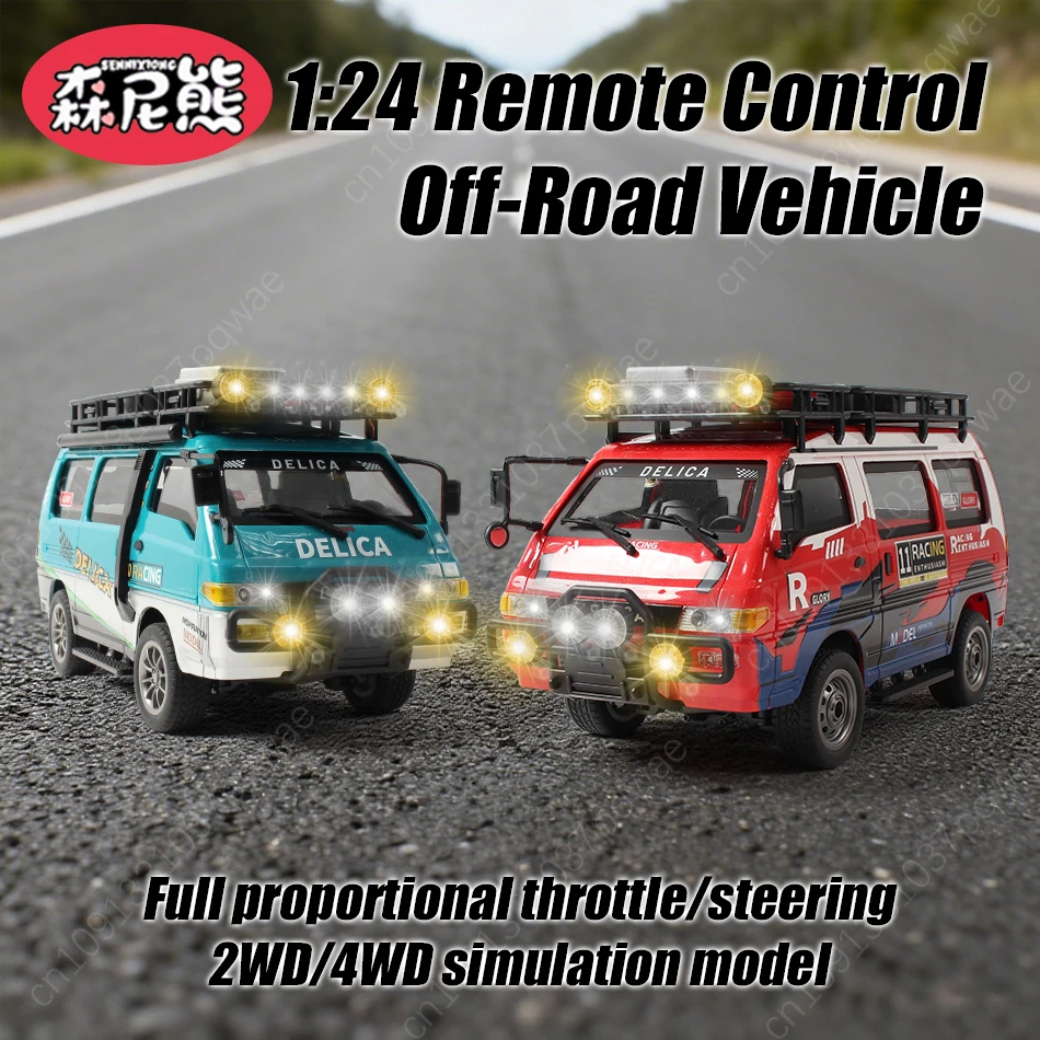 

SENNIXIONG 1/24 2WD 4WD Remote Control Classic Off-road Vehicle Commercial Car RC Speed Drift Climbing Alloy Truck Holiday Gift