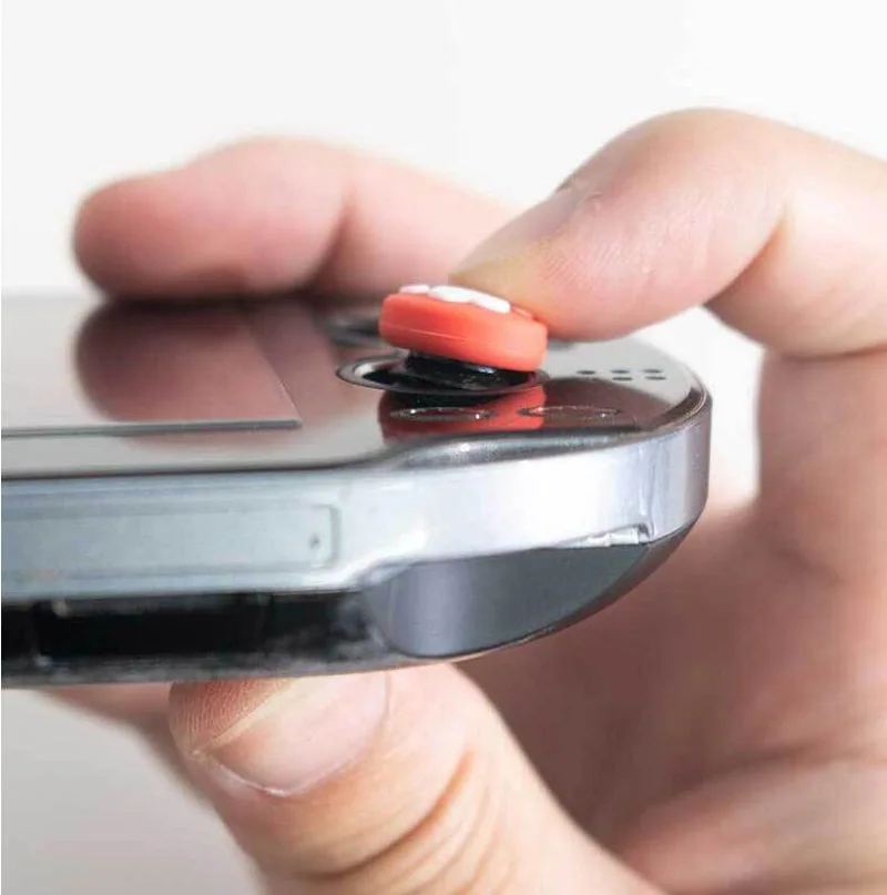 シリコンソフトサムスティックグリップキャップ、ソニープレイステーション、psvita、vita、psv 1000、ワイド、2000スリム、プロテクターケース用の楽しいカバー、4個