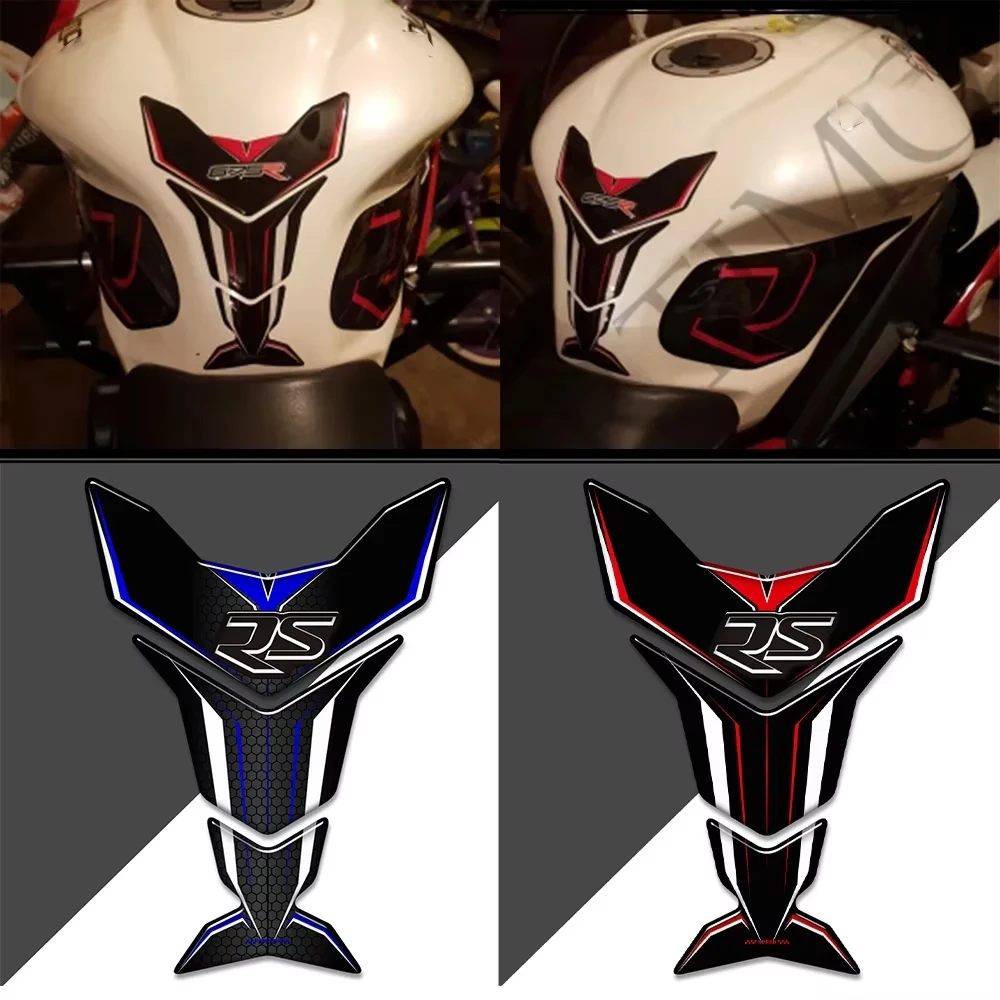 รถจักรยานยนต์สําหรับ Triumph Street Triple Daytona 675 765 R ฿ถังแก๊สน้ํามันเชื้อเพลิงชุดเข่ากระดูกปลา Protector สติ๊กเกอร์ Decals