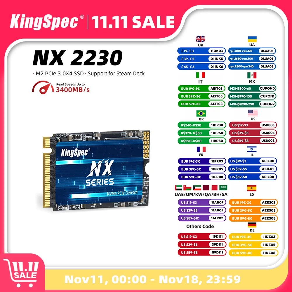 KingSpec 2230 SSD M2 NVMe 512 ГБ 1 ТБ Жесткий диск M.2 22 30 PCIe 3.0 Nmve 256 г M2 Жесткий диск Внутренний диск для Steam Deck