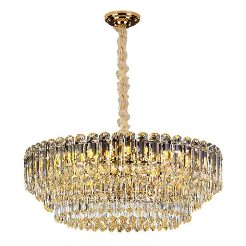 

Postmodern minimalist designer luxury crystal lamp villa model room living room dining room home atmosphere decorative