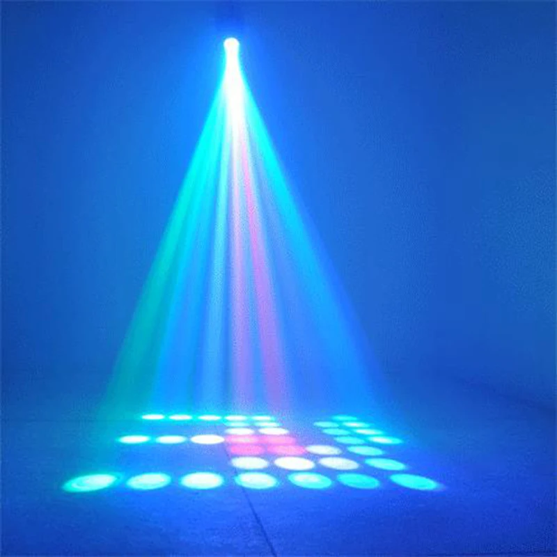 Fast Shipping 64/128LEDs Double Head Airship RGBW Pattern Stage Effect Lighting Projector DJ Disco Party Led Lights for Xmas