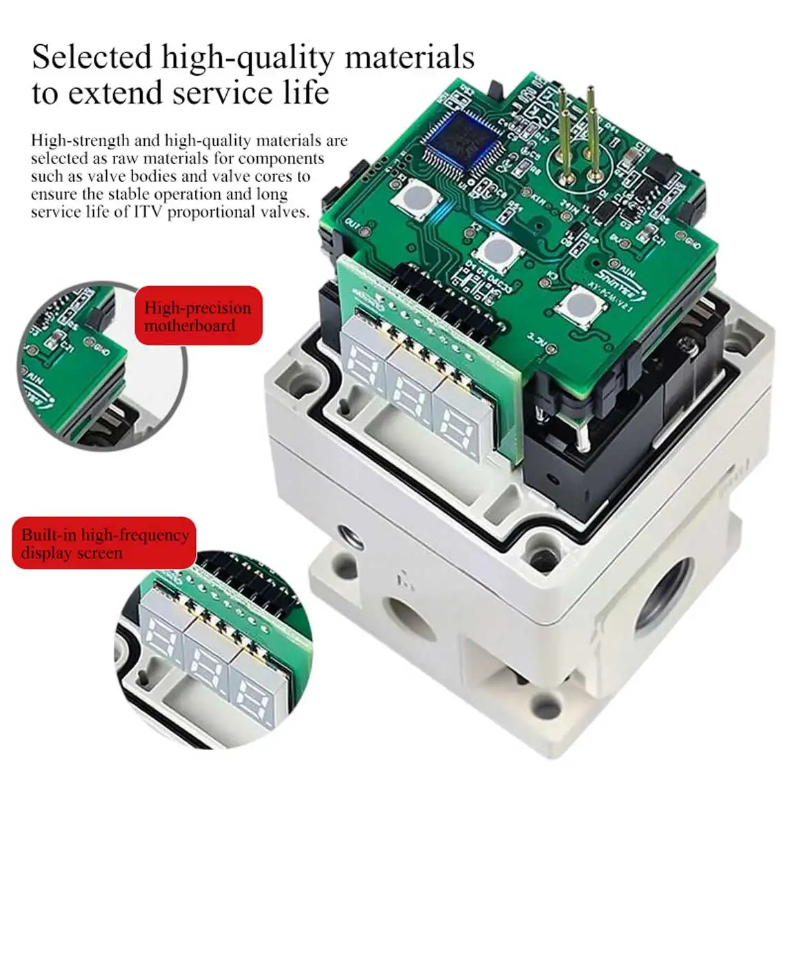 Электромагнитный клапан Regulator ITV Electro Pneumatic Proportional Solenoid Valve ITV1010-312L ITV1030-312N ITV1050-312CS ITV2010-312S 2050 Пневматика — деталь 4