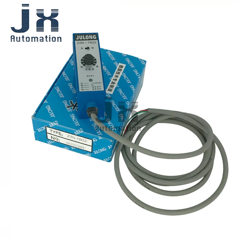 Color Photoelectric Switch Sensor Z3N-TB22 10MM DC10-30V IP67 Bag Making Machine Color Mark Sensor