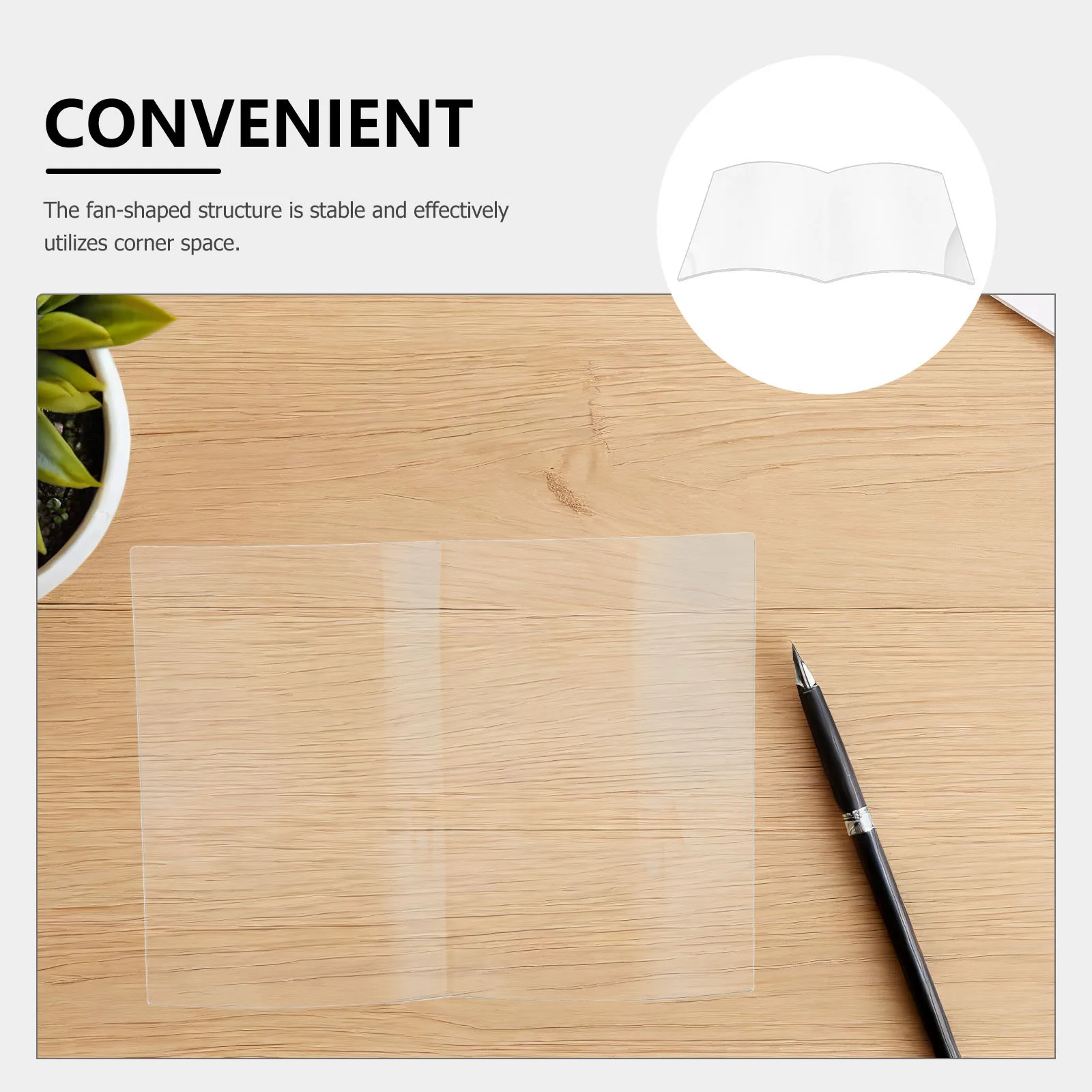 حامل كتب مكتبي شفاف، حامل عرض شفاف للكتب والمجلات في غرفة المعيشة في المطبخ أو حامل كتب مكتبي لمنطقة الدراسة #2