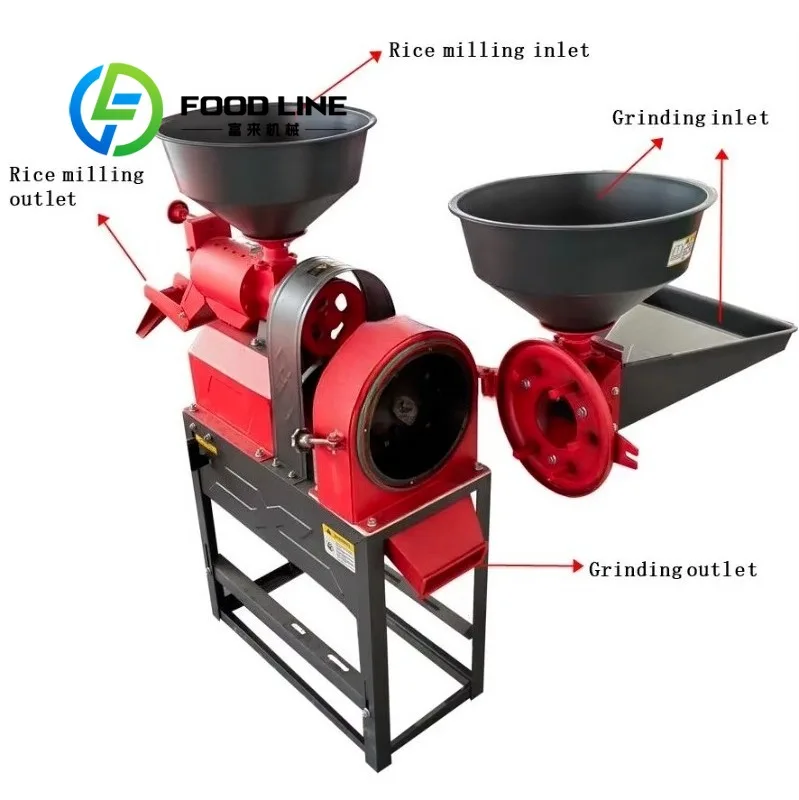 New Family-Use Rice Mill Machine with Combine Grinding Feature for Home and Manufacturing Plant Core Motor Component Included