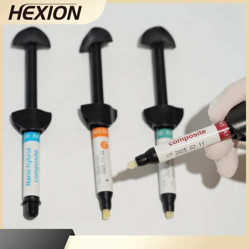 Jeringa de resina compuesta estética Dental, sombra de Color Universal para restauración de esmalte, compañero de odontología de alta resistencia a la compresión