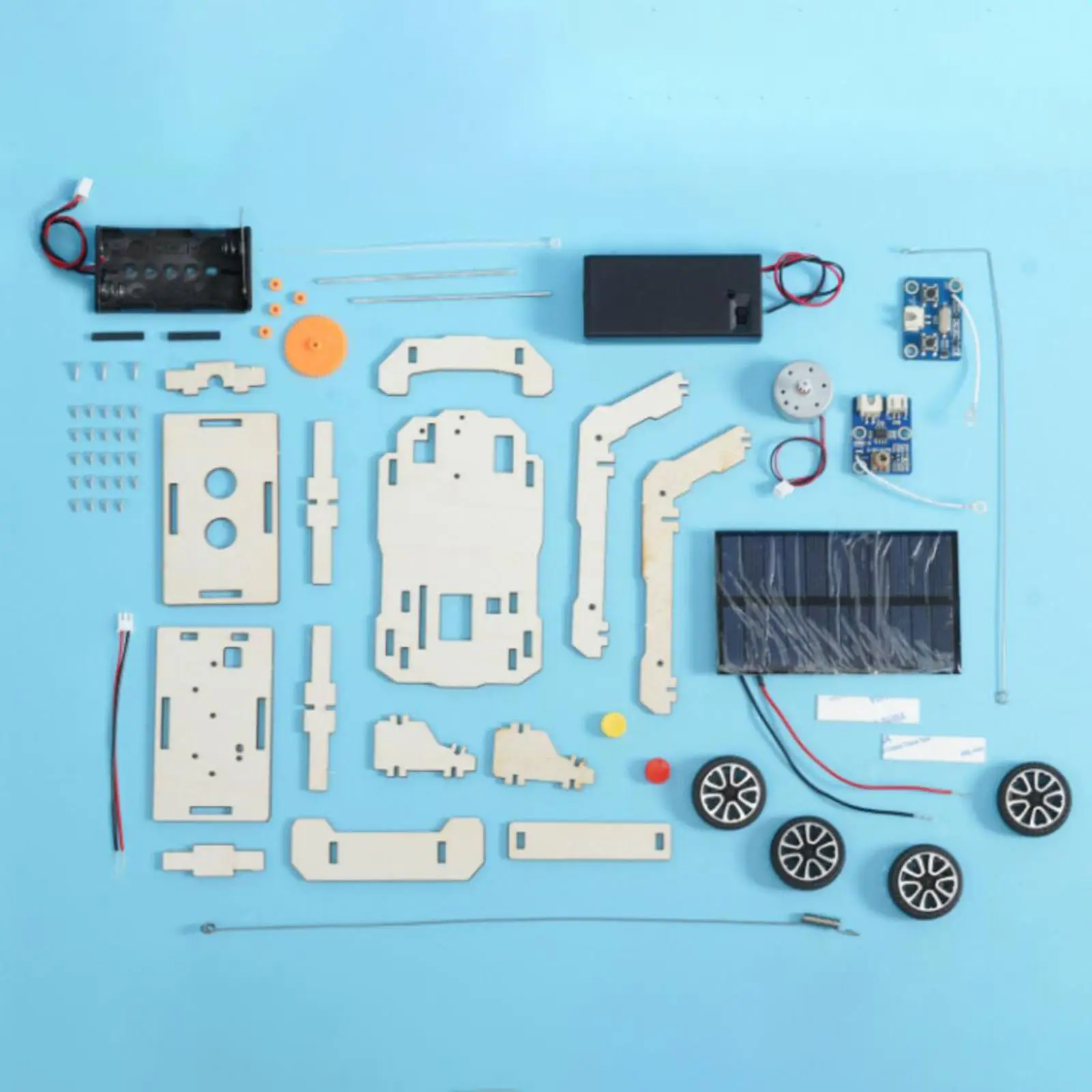 diy-ソーラーカーモデルキット-科学実験セット-早期学習-組み立て-親子で学ぶ