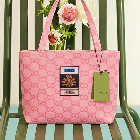 Gucci Gucci’s bag Y2K Style Canvas Tote Bag 35cmx38cm Available Pink Gray Denim Blue For Beach Commute Street Dating Fashion Han