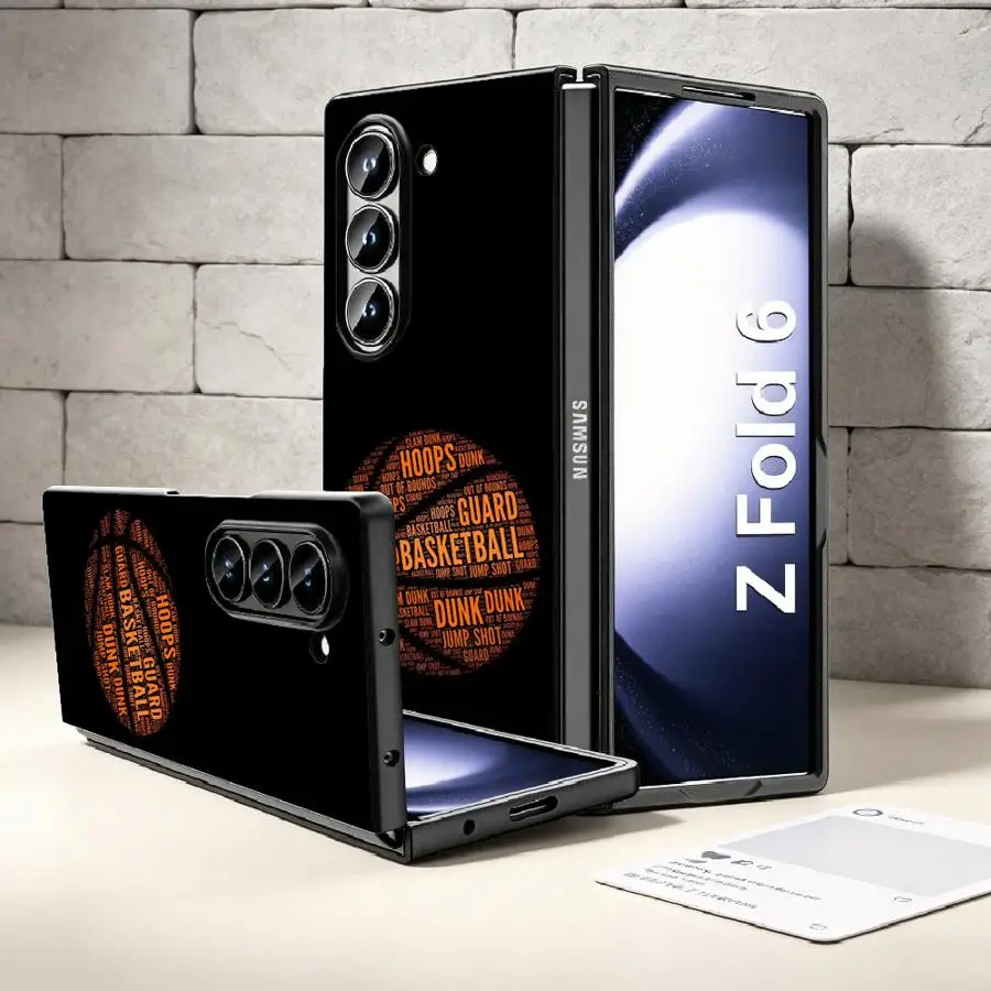 Phone Cover Case for Samsung Galaxy Z Fold 7 6 5 4 3 Z Flip 7 6 5 4 3 Basketball Numbers view 6