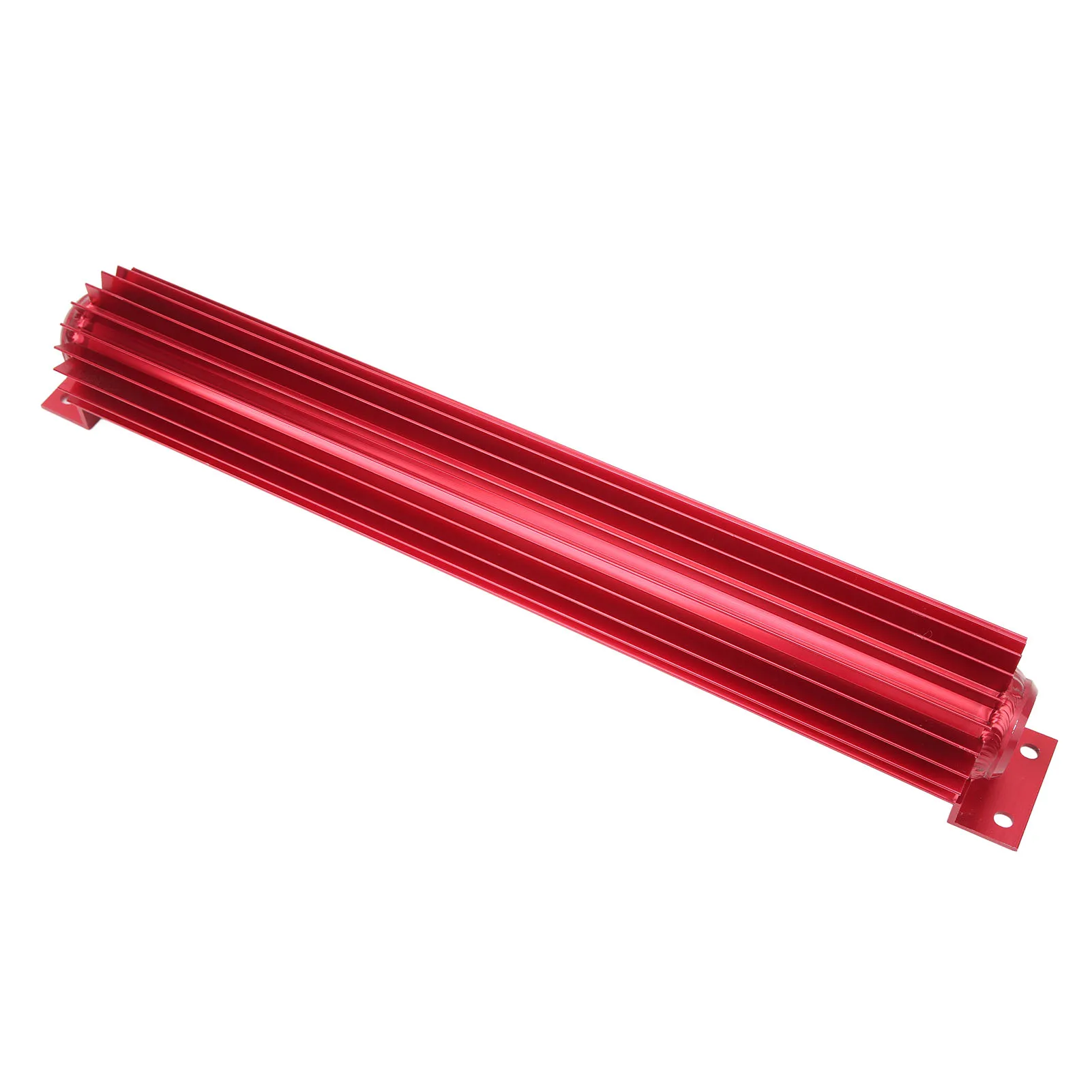 

18in Aluminum Finned Transmission Oil Cooler - Fast Cooling, Anodized,Universal Fit for Car&Truck in Red -High - Efficiency Heat