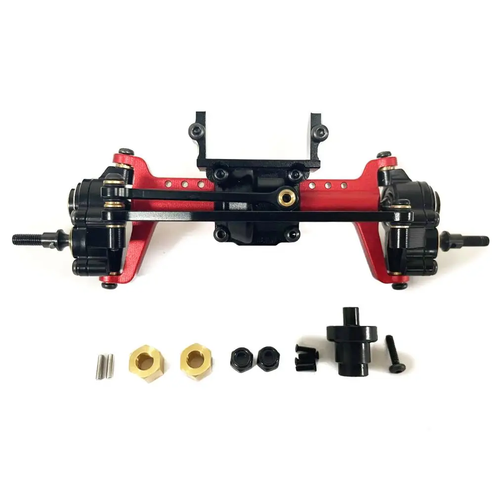 

RCGOFOLLOW 1pcs Aluminum Alloy Better Stability Front Axle For 1 24 Rc Front Axle FMS FCX24 RC Car Part RC Car Accessories