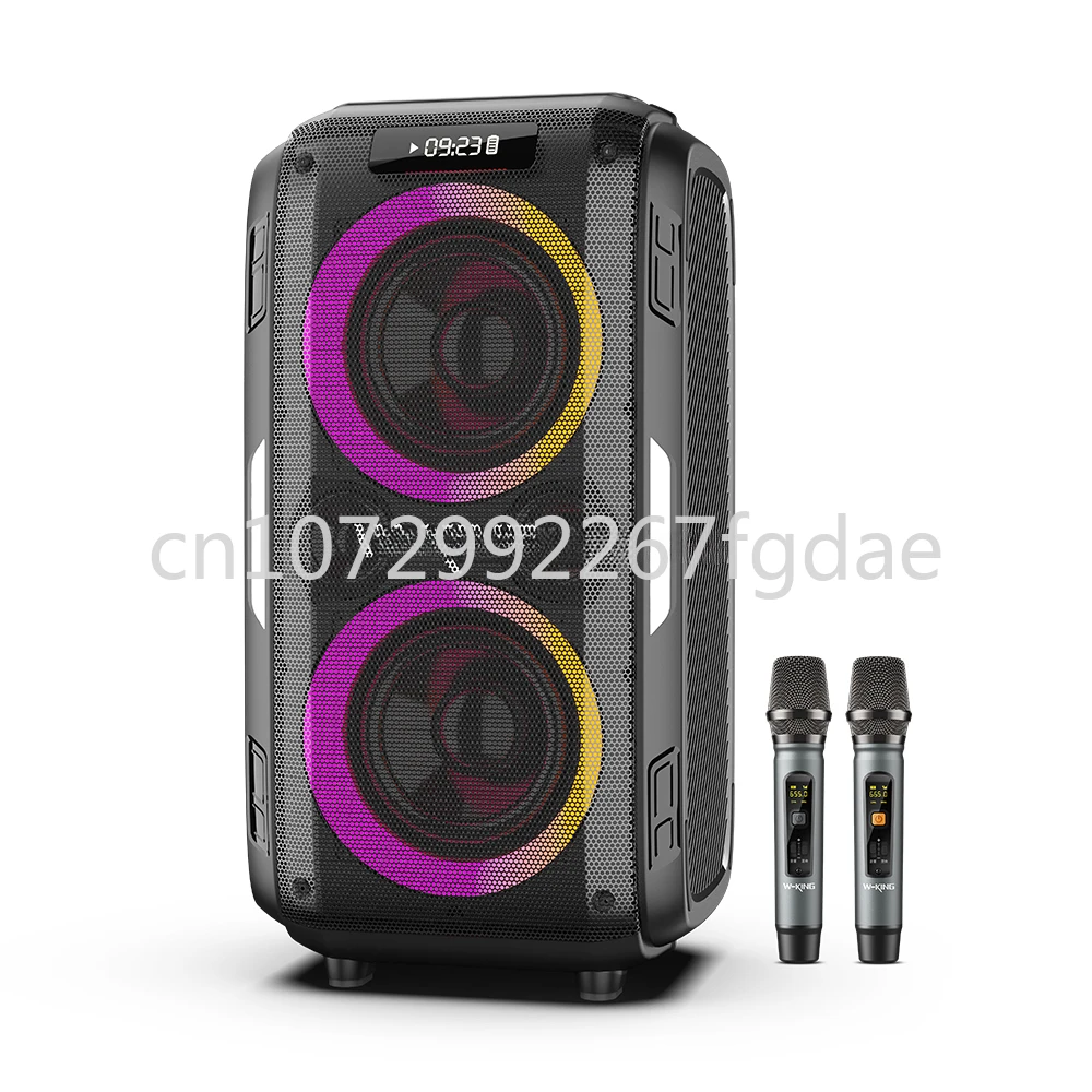 T9 Pro High-end Wireless Bluetooth Party Speaker, 120W Output, Two Microphones, Supporting Guitar Input