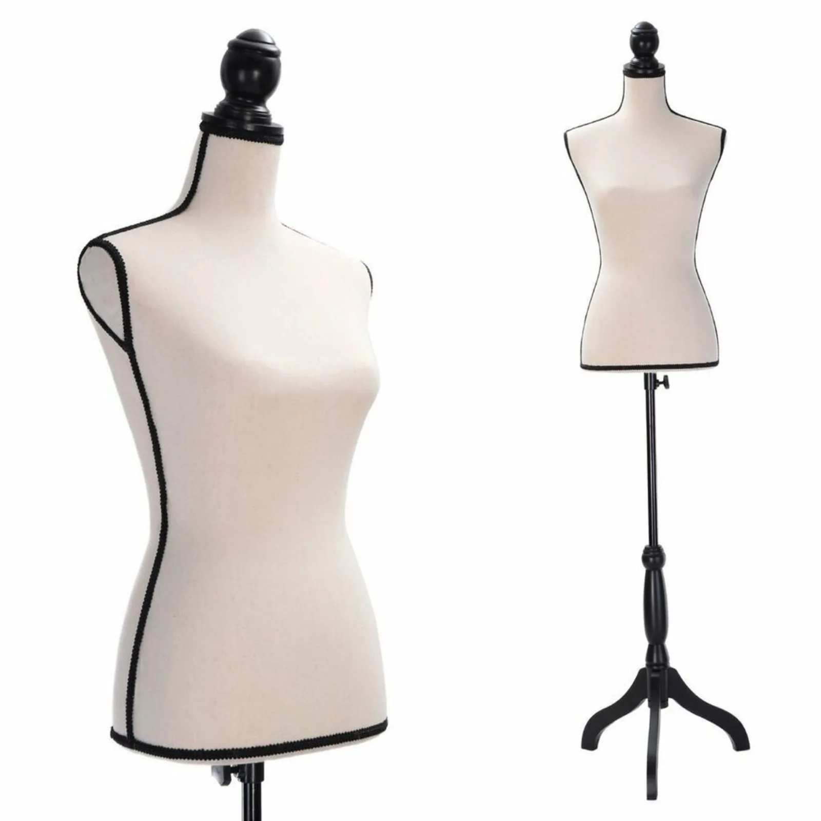 Female Model Dress Form Mannequin Torso Manikin w/Height Adjustable Tripod Stand United States