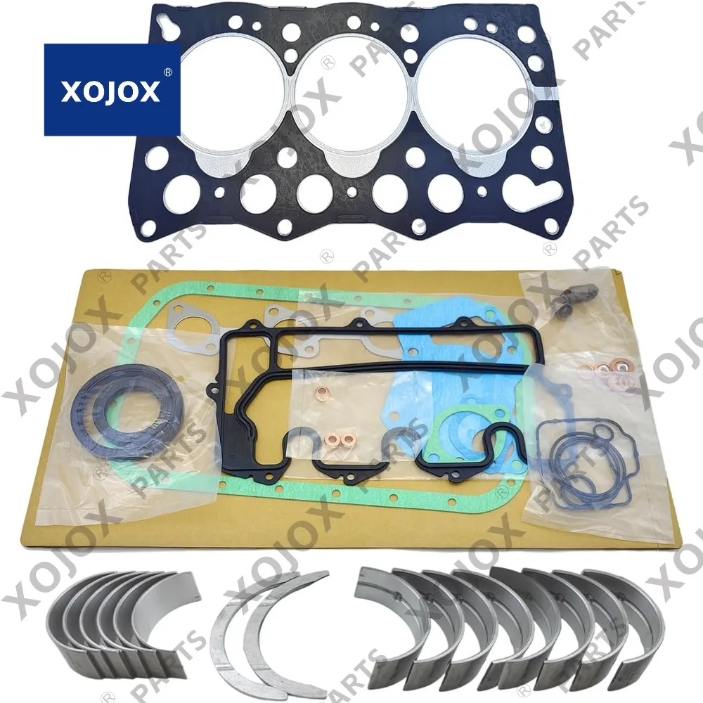 

XOJOX 3LD1 Metal Kit + Full Gasket Kit For Isuzu 3LD1 Engine For Doosan Daewoo Solar 035 Mini Excavator STD Bearing kit