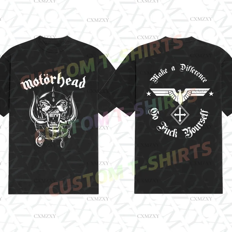 

2025 Men T Shirt Casual Motors Make A Difference Head T-shirt Graphic Summer Sports Tops 100% Cotton Streetwear S-3XL Cool Tee